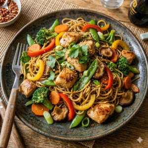Chicken Stir-Fry & Noodles